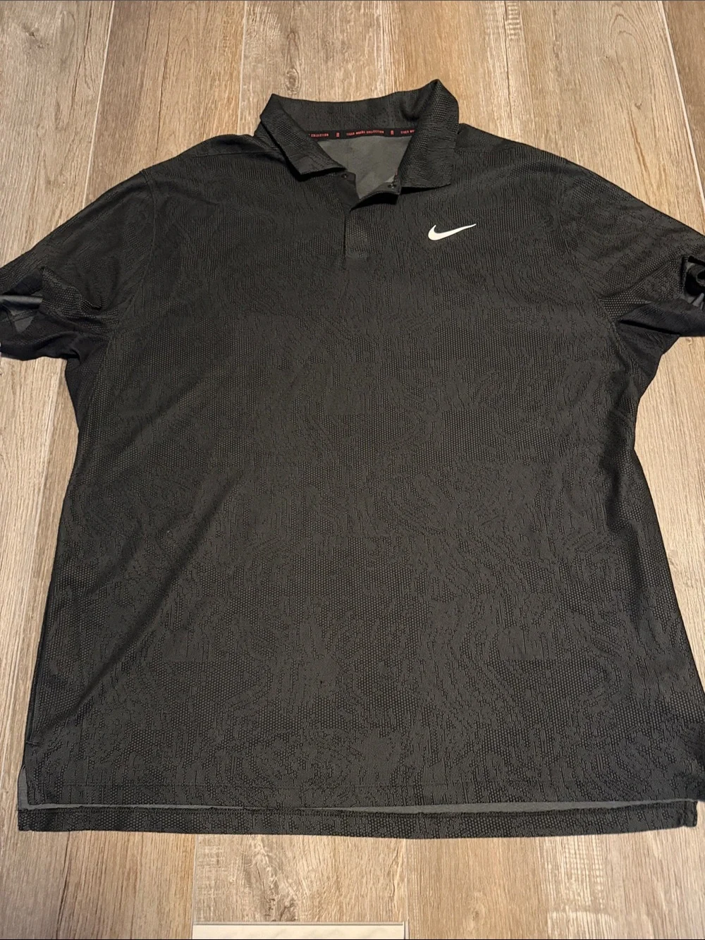 Nike Tiger Woods Collection Black Polo with White Swoosh